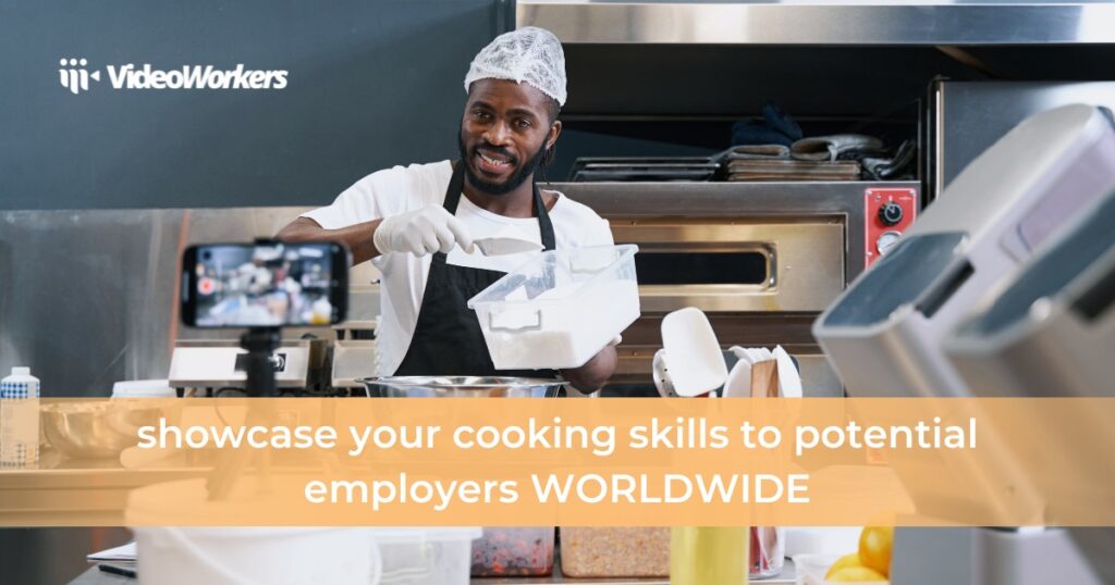 man making video to get chef job